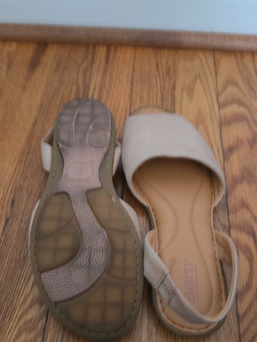 Born Taupe Open-Toe Slingback Sandals - Picture 3 of 4